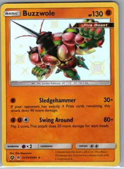Buzzwole SV24/SV94 Hidden Fates: Shiny Vault - Pokemon Card - NM - Image 1