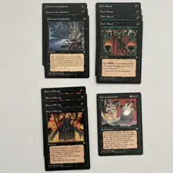 MTG: Vintage Black Ice Age Lot ‘95: 12 Cards Including 3X Demonic Consultation - Image 1