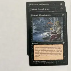 MTG: Vintage Black Ice Age Lot ‘95: 12 Cards Including 3X Demonic Consultation - Image 2