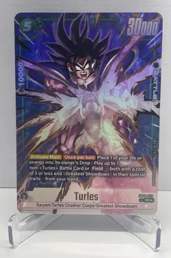 Turles FB08-059 Alternate Art Saiyan's Pride Dragon Ball English Card Fusion Wor - Image 1