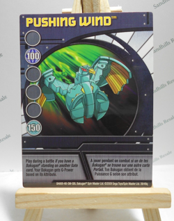 Bakugan Card - Pushng Wind - Blue Ability Card - BA669 - 39/48q - 2009 - Image 1