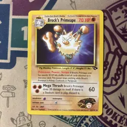 Pokemon TCG Brock's Primeape Gym Challenge Unlimited Card 35/132 - Image 3