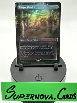 Temple Garden - Borderless FOIL Flip - MTG Lorwyn Eclipsed ECL - Shock - NM - Image 1