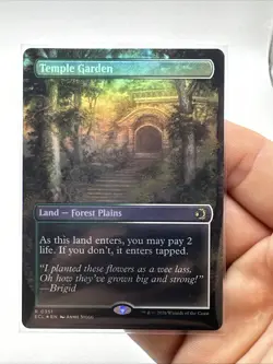 Temple Garden - Borderless FOIL Flip - MTG Lorwyn Eclipsed ECL - Shock - NM - Image 2