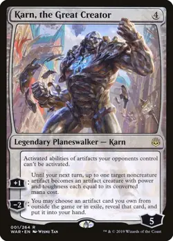 Karn, the Great Creator NM Legendary Rare War of the Spark [WAR] #01 MTG Regular - Image 1
