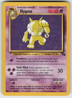 Pokemon Hypno (23) Rare Unlimited Fossil 23/62 NM - Image 1