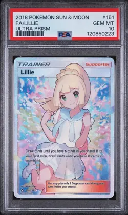 PSA 10 2018 Pokemon Sun & Moon Ultra Prism #151 Fa / Lilie Ultra Prism - Image 1