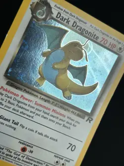 Pokemon TCG Dark Dragonite 5/82 Team Rocket Holo NM SWIRL - Image 3
