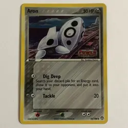 Aron 42/108 Stamped Reverse Holo EX Power Keepers Pokemon Tcg Vintage LP Single! - Image 1