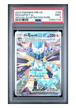 2025 POKEMON PRE EN-PRISMATIC EVOLUTIONS #165 DRAGAPULT EX PSA 9 - Image 1