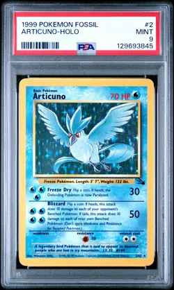 1999 Pokemon Fossil Articuno-Holo 9 PSA #2 - Image 1