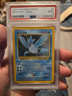 1999 Pokemon Fossil Articuno Holo #2/62 PSA 9 - Image 1