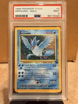 1999 Pokemon Fossil Articuno Holo #2/62 PSA 9 - Image 1