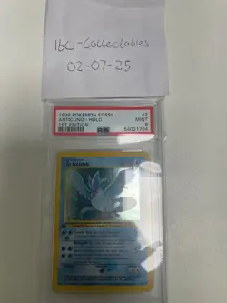 1999 Pokemon Fossil 1st Edition Articuno Holo #2 PSA 9 Mint - Image 1