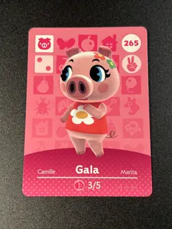 Gala # 265 Animal Crossing Amiibo Card AUTHENTIC Series 3 (001) NEVER SCANNED! - Image 1
