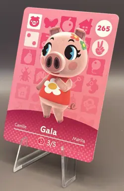 Animal Crossing Amiibo Card - Gala 265 - Series 3 - Authentic EX - Image 1