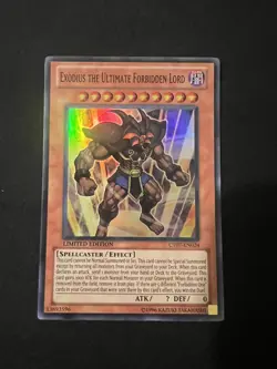 Yugioh Exodius the Ultimate Forbidden Lord CT07-EN024 Super Rare LP - Image 2