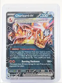 CHARIZARD EX 2025 POKEMON SCARLET & VIOLET BLACK STAR PROMO A #196 Q0M-516 - Image 1