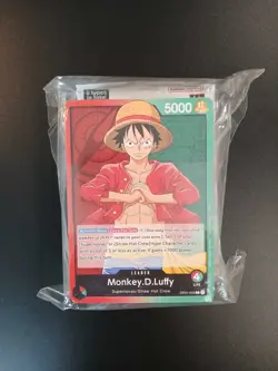 2x 2022 One Piece Monkey D. Luffy Pre-Errata Alpha Demo Deck + Promo Pack (Lot) - Image 1