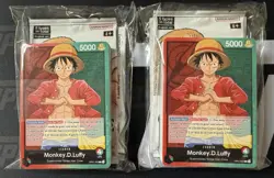 2022 Bandai One Piece Monkey.D.Luffy Pre-Errata Alpha Demo Deck, Promo Pack Lot - Image 1