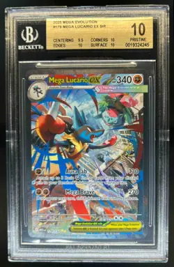 2025 Pokemon Mega Evolution Lucario ex Special Illustration Rare #179/132 BGS 10 - Image 1