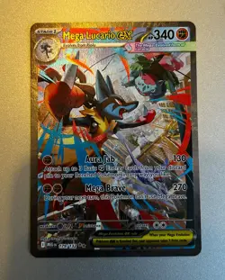 Mega Lucario EX 179/132 Me01: Pokemon Mega Evolution Special Illustration Rare - Image 1