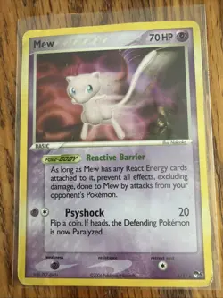 2007 Mew Holo (Swirl) POP Series 4 4/17 Pokemon TCG Promo Vintage HP (Damaged) - Image 1