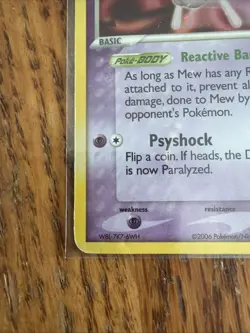 2007 Mew Holo (Swirl) POP Series 4 4/17 Pokemon TCG Promo Vintage HP (Damaged) - Image 2
