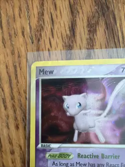 2007 Mew Holo (Swirl) POP Series 4 4/17 Pokemon TCG Promo Vintage HP (Damaged) - Image 3