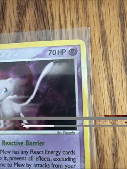 2007 Mew Holo (Swirl) POP Series 4 4/17 Pokemon TCG Promo Vintage HP (Damaged) - Image 4