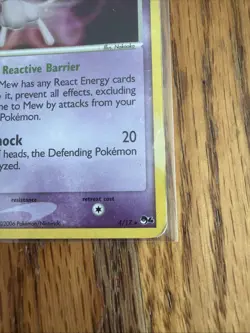 2007 Mew Holo (Swirl) POP Series 4 4/17 Pokemon TCG Promo Vintage HP (Damaged) - Image 5