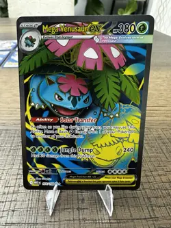 Pokemon TCG MEGA VENUSAUR EX 155/132 Mega Evolution Ultra Rare Full Art NM MINT - Image 1