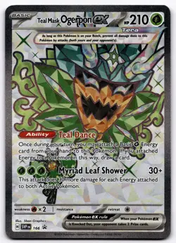 Teal Mask Ogerpon ex - 166 SVP Ultra Rare SV: Scarlet & Violet Promo Cards NM - Image 1