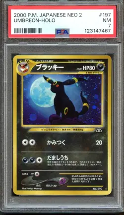 Umbreon 197 Neo Discovery Holo Rare PSA 7 NM Japanese Pokemon Card *CLEAN* - Image 1