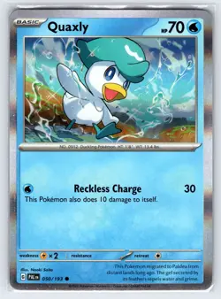Quaxly 050/193 2023 S&V Paldea Evolved Pokemon Card Holo Rare Promo - Vlp - Image 1