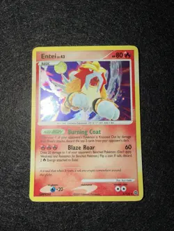 Pokemon Entei Card TCG 4/132 Secret Wonders Cracked Ice Holo Rare LP Condition - Image 1