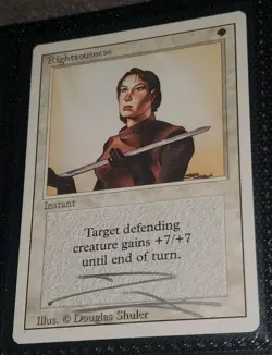 NM/MT Silver Signed Righteousness Revised Douglas Shuler Mtg Magic Rare Vtg - Image 1