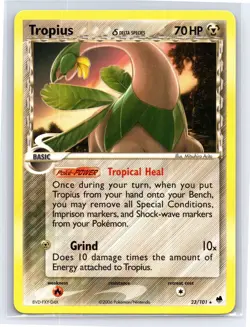 2006 Pokemon TCG - EX Dragon Frontiers - Tropius - Regular Rare - 23/101 - NM - Image 1