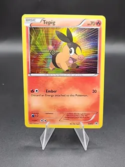 Pokemon Card Tepig BW02 Black & White Black Star Promo Holo - Image 1