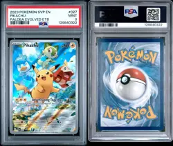 Pokemon Pikachu #027 Paldea Evolved Black Star Promo 2023 PSA 9 - Image 3