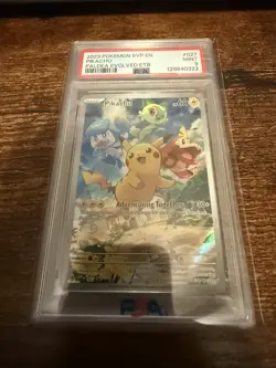 Pokemon Pikachu #027 Paldea Evolved Black Star Promo 2023 PSA 9 - Image 4