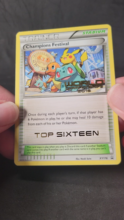 Pokemon Worlds 2016 Top Sixteen Champions Festival XY176 Promo Card Top 16 - Image 2