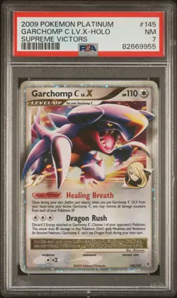 2009 POKEMON SUPREME VICTORS GARCHOMP C LV X #145 ULTRA PSA 7 NM - Image 1