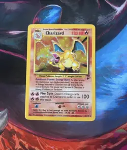 Charizard 4/130 Base Set 2 Holo Rare Vintage Pokemon TCG - Image 1