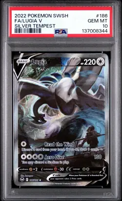 Pokemon 2022 Lugia V 186/195 Alt Art Silver Tempest GEM MINT PSA 10 - Image 1