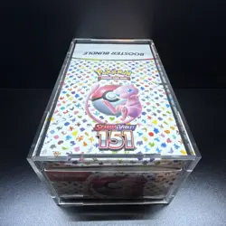 Pokemon 151 SV3.5 Booster Bundle Display Factory Sealed Case W/Acrylic Case - Image 1