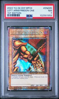2024 YU-GI-OH! MP24 1ST EDITION #EN005 LEFT ARM OF THE FORBIDDEN ONE PSA 7 - Image 1