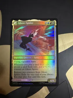 x1 Gwen Stacy Ghost-Spider FOIL SPM Spider-Man MTG 78 M/NM Double Sided - Image 2