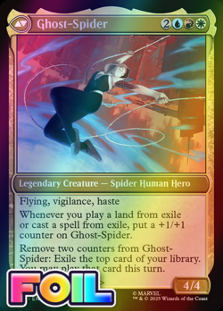 x1 Gwen Stacy // Ghost-Spider FOIL SPM Spider-Man MTG 78 M/NM 1x - Image 2