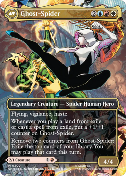 x1 Gwen Stacy // Ghost-Spider SPM Spider-Man MTG 202 M/NM 1x - Image 2